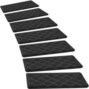 PURE ERA Bullnose Carpet Stair Treads for Wooden Steps Indoor 7 Pcs, 30 x 9.5 Inch