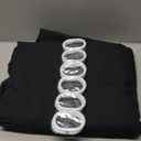 Seasonwood Black Scalloped Shower Curtain 72 x 72 Inches, Aesthetic Shower Curtain Elegant Pretty Shower Curtains Black