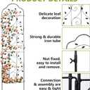 hogardeck 4 Packs 84 * 19 inch Metal Garden Trellis for Climbing Plants Outdoor,Heavy Duty,Black Coating Rustproof Trellis for Rose, Vegetable, Flowers, Expandable,Perfect for Training Climbing Plants