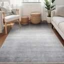 Wonnitar 4x6 Washable Grey Rug for Bedroom, Modern Ombre Area Rug for Living Room, Non-Slip Stain Resistant Entryway Throw Mat, Non-Shedding Low Pile Floor Carpet for Bedside Mudroom (Grey, 4'x6')