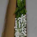 Hananona 12 Pcs Artificial Lily of The Valley Faux White Bell Flowers Wind Chime Orchid Wedding Bouquet, May Flower for Home Garden Wedding Party (12)