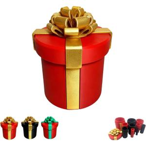 Annoying Nested Screw Gift Box, Annoying Gift Box, 10 Layer Reusable Prank Gifts Boxes for Cash and Small Surprises,Funny Money Puzzle Cash Gift The Prank, Christmas & Fun Party(Red Gold)