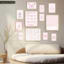 3 x Losyze Pink Room Decor Aesthetic, Pink Coquette Bows Posters,Trendy Girly Preppy Prints (UNFRAMED) (Black)