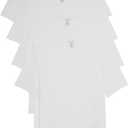 Nautica Mens 4-Pack Cotton Limited Edition Crew Neck T-Shirts (Large, White Flag Logo)