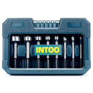 INTOO Hex Shank Forstner Bit Set 8pcs Multi Sided Shank Wood Drill bit Set