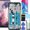 for Motorola G Power [2024 Version] Screen Replacement with Frame for Moto G Power 2024 Screen Replacement kit XT2415 XT2415-1 XT2415-5 XT2415V LCD Display Digitizer Touch Screen Assembly 6.5 "