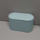 LTWQLing Mini Trash Can with Lid - Removable Small Garbage Can, Tiny Plastic Trash Bin, Pop Up Countertop Wastebasket, Counter Garbage Lint Bin for Bathroom,Office,Kitchen,Desk,Coffee Table(Sky Blue)