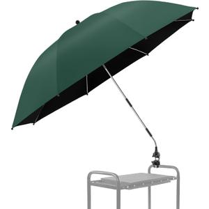 Garden Kneeler Umbrella, 42 Large Chair Umbrella with Universal Clamp, 360Swivel and UPF 50+ Protection,Folding Clip on Umbrellas for Garden Seat Kneeling Bench Camping Chair, NO KNEELER
