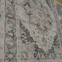 Washable Area Rug Vintage - 9x12 Bedroom Living Room Large Indoor Rugs Soft Oriental Rugs Non-Slip Backing Stain Resistant for Farmhouse Kitche, Blue 