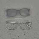 Blue Light Blocking Glasses - Fashion Square Eyeglasses, Anti UV Ray Computer Gaming Glasses Blue Blockers for Women/Men (*Black & Transparent)