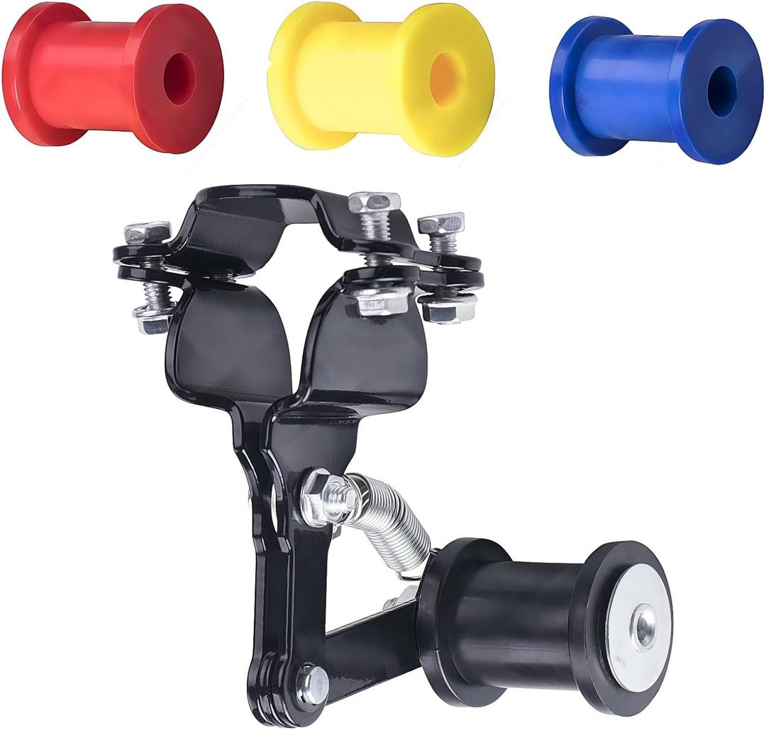 Motorized Bike Universal Chain Tensioner Heavy Chain Tensioner Adjuster Spring Sprocket Chain Tensioner for Motorized Bicycle Dirt Pit Pro Dirt Bike (Upgraded 3 spare wheels)