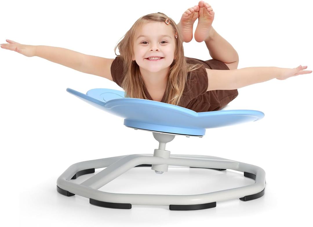 Cat Paw Spinning Chair for Autistic Kids, Sit and Spin Toys for Age 3+, 360 Sensory Spinning Chair, Sensory Balance Toys, Autism ADHD Chairs, Play Eqpt Relief Motion Sickness for Boys Girls (Blue)