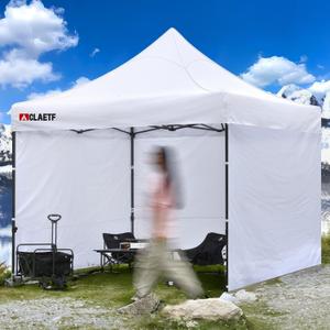 CLAETF 10x10 Canopy sidewalls,Pop Up Canopy Waterproof 99% UV Protection,Suits Pop up Tent/Instant Canopy(3PCS,NOT Including Frame and Top,White)