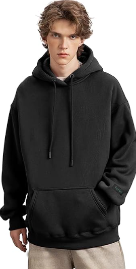 TURLAT Mens Hoodie Heavyweight Fleece Hoodie Sweatshirt for Men Oversized Pullover Hoodie with Pocket Causal Sportswear M