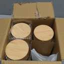 20oz Juice Bottles - 4 Pack Wide Mouth Glass Bottles with Lids- BPA Free, Bamboo Lids for Juicing, Smoothies, Infused Water, Beverage Storage - Leakproof, Borosilicate, Clear