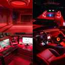 24V COB LED Strip Light Red 5M/16.4ft 2400LEDs Uniform Glow Flexible IP20 Not Waterproof LED Tape Lights for DIY Cabinet Bedroom Kitchen Home Decor(No Power Supply)