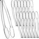 [Clear Tongs 12'' Inches] Plasticpro 12'' Serving Tongs Heavy Duty Reusable Kitchen and BBQ Clear Serving Tongs for party's, Caterings, Events, Buffet, Weddings, And every Day use Pack of 12