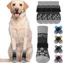 KOOLTAIL Dog Socks Shoes for Hot Pavement to Prevent Licking Paws, Winter Dog Boots&Paw Protector for Hardwood Floors Anti Slip,Traction Control Grip Booties for Small Medium Large Senior Dogs,Black S (Small (4 Pack), Grey)
