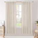 BGment Linen Curtains 72 Inch Length 2 Panels for Living Room, Textured Window Drapes Light Filtering for Bedroom Dining Room Back Tab Rod Pocket, 42 Inch Wide Each Panel