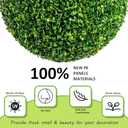 19 Inch 2 PCS 8 Layers Leaves Artificial Plant Topiary Balls, UV Resistant Faux Evergreen Boxwood for Indoor Outdoor Porch Garden Backyard Decor