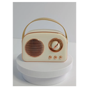 Mini Cute BT Speaker, T20 Small Vintage Cordless Speaker with Decor Aesthetic for Bedroom, Desk, Office Support TF Card USB Drive AUX Audio TWS, Gift for Women Teen Girls White