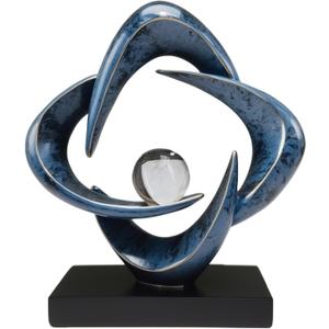 Abstract Sculpture Art Home Decor Accents Modern Decorative Objects for Living Room Shelf Coffee Table TV Stand Cabinet Office Decor Accents (Blue)