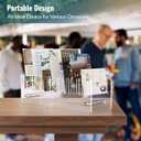 3 x NiHome 2PCS Acrylic Display Stands for Greeting Cards, DIY Crafts, Ziploc Bag Drying, Durable & Stylish Multi-Purpose Racks for Retail or Home Use, Easy to Assemble & Space-Saving Design (Clear)