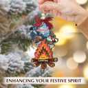 6 x Camping Christmas Ornament 2025 - Camping Gifts for Men, Women, Camper Ornaments for Christmas Tree, Camper Gifts for Family, Couples, Hikers, Activity Outdoor Gift Ideas, Wooden Hanging Decor