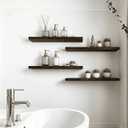 Brown Wood Floating Shelves for Wall Shelf 24 Inch Set of 4