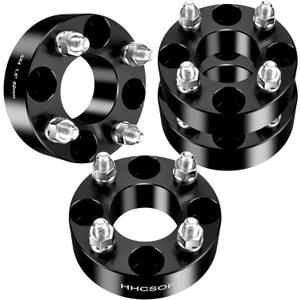 4x4 Golf Cart Wheel Spacers, 1.5 inch ATV Wheel Adapters for EZ GO EZGO Club Car, 4PCS 4x101.6mm Wheel Spacer Hub Bore 62mm with 1/2" x20 Studs - Black