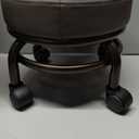 Elitzia Pedicure Foot Stool Beauty Salon SPA Foot Bath Footstool Two Color Optional Thick Support Seat Quality Wheels ET28500（Dark Brown）, Dark Brown Low Stool