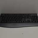 Wireless Keyboard, 2.4G Full-Sized Ergonomic Wireless Computer Keyboard with Wrist Rest for Windows, Mac OS Laptop/PC/Desktop/Notebook (Black)