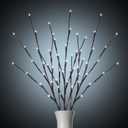 3 Pack Lighted Branches for Vases Plug in - 24Inch 60 LED Christmas DIY Twig Pathway Lights, Artificial Tree Bendable Xmas Fairy Lights with Stakes for Outdoor Indoor Party Decoration, Pure White