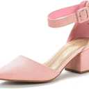 DREAM PAIRS Women's Low Heel Pump Shoes (8)
