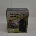 Misting Fan Portable Camping Fan 42800mAh Rechargeable with Remote Control, 3 LED Light & Stepless Speed Control & Cooling Spray with 6L Bucket, Timer Function, Portable Handle, Rotating Hanging Hook (Black)