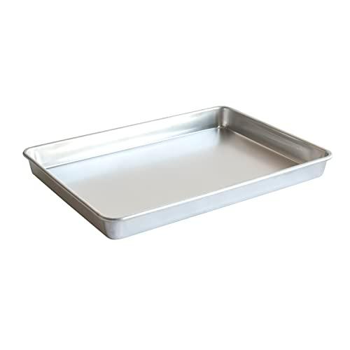 Nordic Ware Extra Large High-Sided Baking Pan, 21.1 x 15 x 2 inches, XL Big baking pan Natural Uncoated Aluminum, Reinforced Steel Rim Prevents Warping, Big Batch