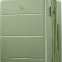 Hanke Expandable 26 Inch Luggage with Spinner Wheels, Hardside Large Suitcase, All-PC Hard Shell Travel Luggage, TSA Lock, Lightweight Durable Checked-Medium (Bamboo Green, 93L)