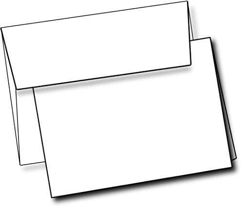 Blank White Greeting Cards With White Envelopes 5" x 7" Pack Of 100 Printable Note Cards With Corresponding Envelopes