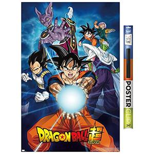 Trends International Dragon Ball Super - Groups Wall Poster, 22.375" x 34", Poster & Clip Bundle