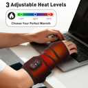 Cordless Elbow Heating Pad with Red Light, Arm Heating Pad, Heating Pad for Arm and Elbow Pain Relief, Elbow Heating Pad for Tendonitis and Tennis Elbow, 3 Heat Levels, Black