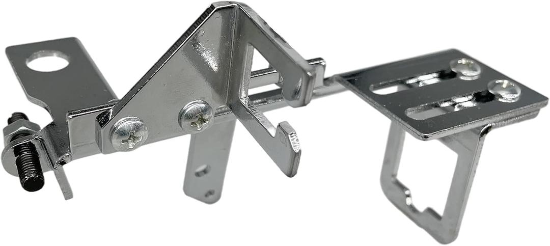 24283 Throttle Cable Bracket Kit, Chrome Steel Carburetor Linkage Bracket Fits for SBC BBC Holley