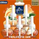 Glade PlugIns Refills Air Freshener, Pumpkin & Ginger, Scented and Essential Oils for Home and Bathroom, 0.67 Fl Oz, 5 Count