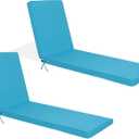 Only choice Outdoor Lounge Chair Cushions Patio Chaise Lounge Replacement Cushions Funiture Seat Cushion Chair Pads (Sky Blue-2 pc) (74.4"x 22.05"x 2.76")