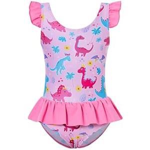 Vieille 4T Bathing Suit for Girls 5T Swimsuits Swimwear One Piece with Ruffle Hem Skirt
