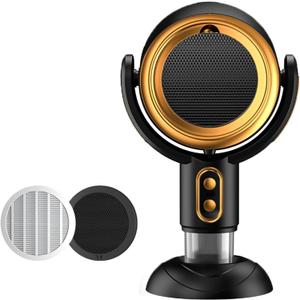 PuffHide Purifier & odor Away PurifierFan Portable Black Gold Adjustable Angle Puff-Hide Purifier Fan, Tabletop SmokePurifier Filters for Removes odor(Plug-In)