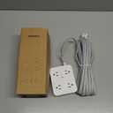 Extension Cord 25 Ft, HANYCONY Surge Protector Power Strip with 8 Outlets 4 USB Ports(2 USB C), Long Cord, Wall Mount, Desk USB Charging Station for Home Office College Dorm Room Essentials (White)