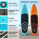SUP Inflatable Stand Up Paddle Board 10'6" Ultra-Light Thick Paddleboard for All Skill Levels ISUP Paddle Board with Accessories, 10/6 Inflatable Paddle Boards for Adults & Youth