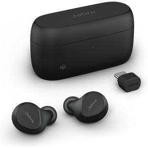 Jabra Evolve2 True Wireless in-Ear Bluetooth Earbuds with Active Noise Cancellation (ANC) and 4-mic Multi Sensor Voice Technology - Microsoft Teams Certified, Works with All Other Meeting apps - Black