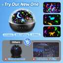 COOLNIGHT Night Light for Kids, 93 Lighting+3 Films Kids Night Light Projector, Remote+ Dimmable Star Projector,360 Ceiling Stars Glow in The Dark Stars, Christmas Gifts for 4 Year Old Boy Birthday Gift, Black
