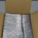 Prestee 300 Piece Heavy Duty Plastic Silverware Set - 100 of Each Silver Plasticware Forks, Spoons, Knives - Flatware Cutlery for Weddings - Durable Disposable Plastic Utensils for Catering, Buffets